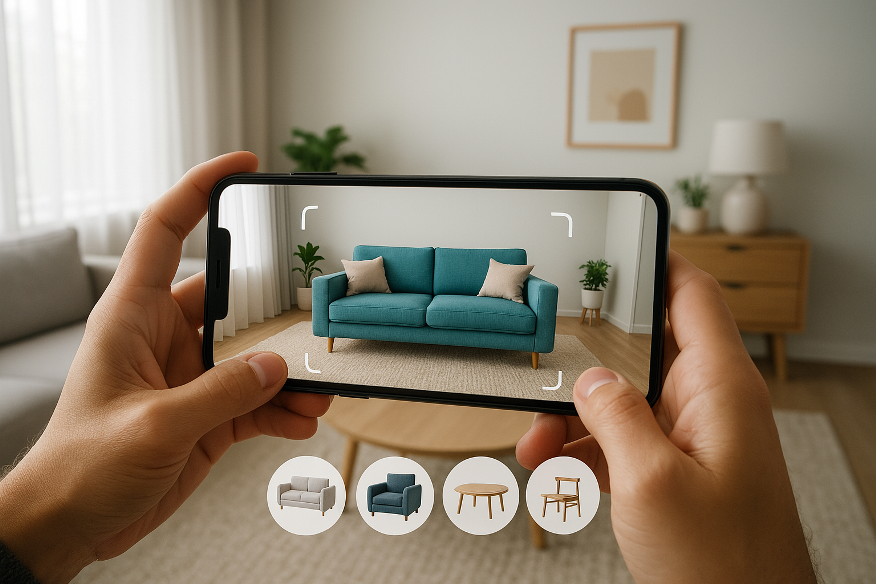 Augmented reality app for interior designing