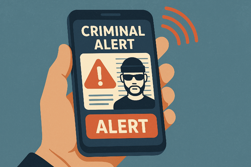 Criminal alert app