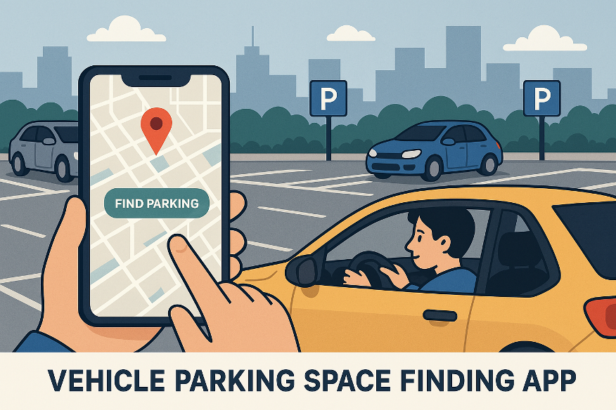 Vehicle parking space finding app