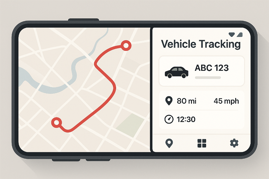 Vehicle tracking app